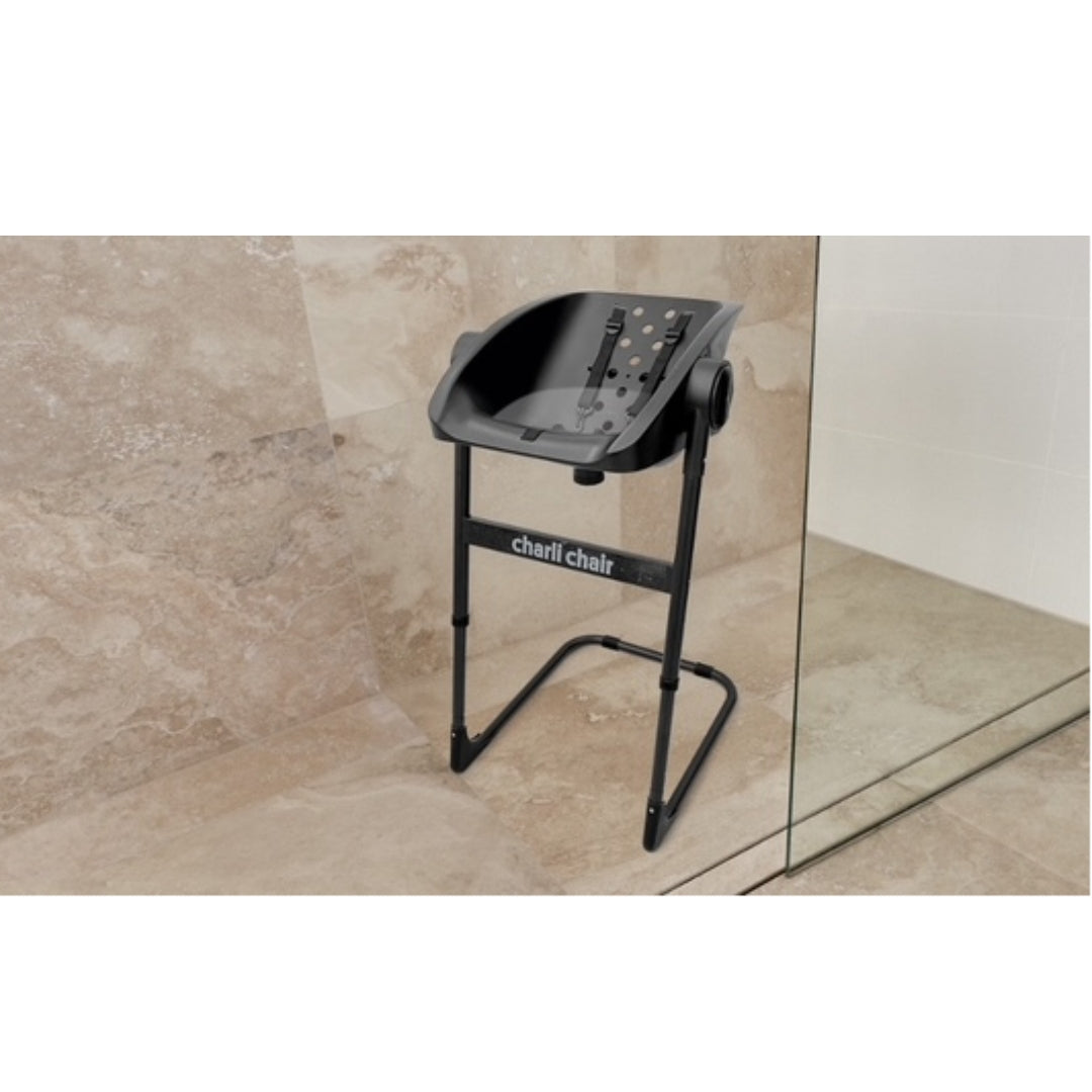 Charli Chair Baby Shower and Bath Chair 2 in 1 Black