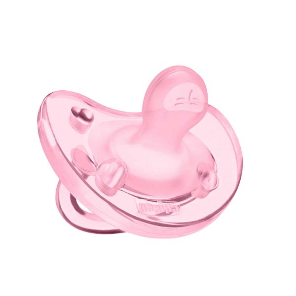 Chicco PhysioSoft Soother 0-6m 1pc Pink