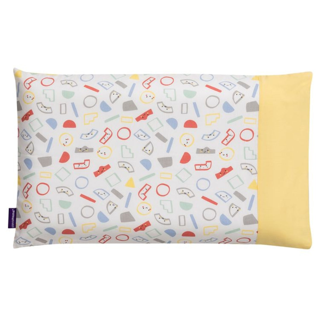 ClevaMama ClevaFoam Toddler Pillow Case Grey/Yellow