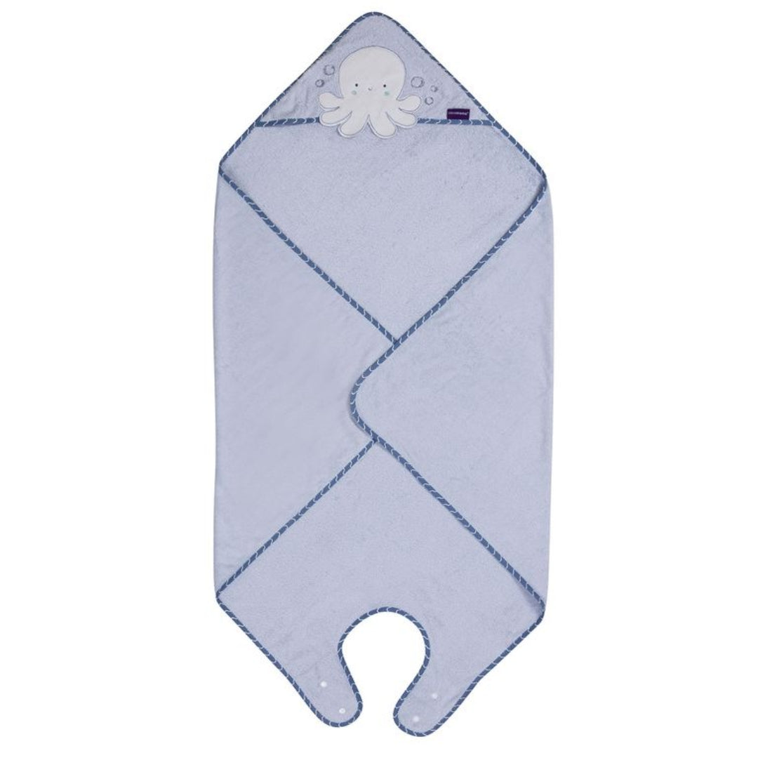 ClevaMama Bamboo Apron Bath Towel Blue