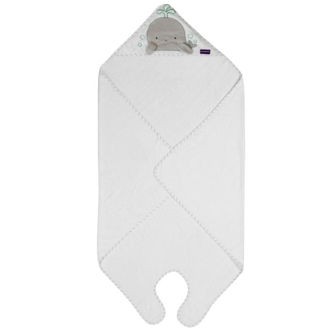 ClevaMama Bamboo Apron Bath Towel White/Grey