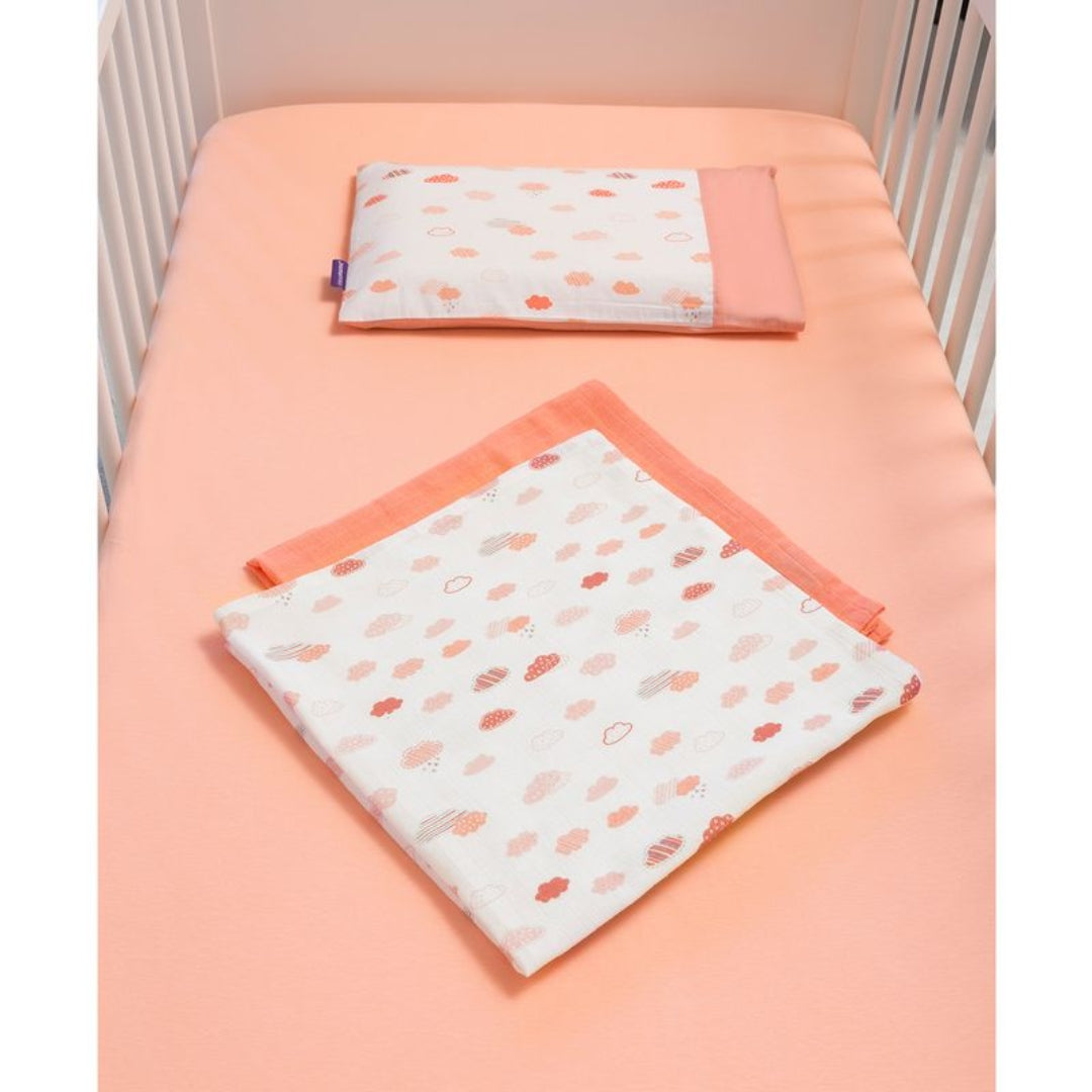 ClevaMama Jersey Cotton Fitted Sheets Compact Cot 2pk Coral
