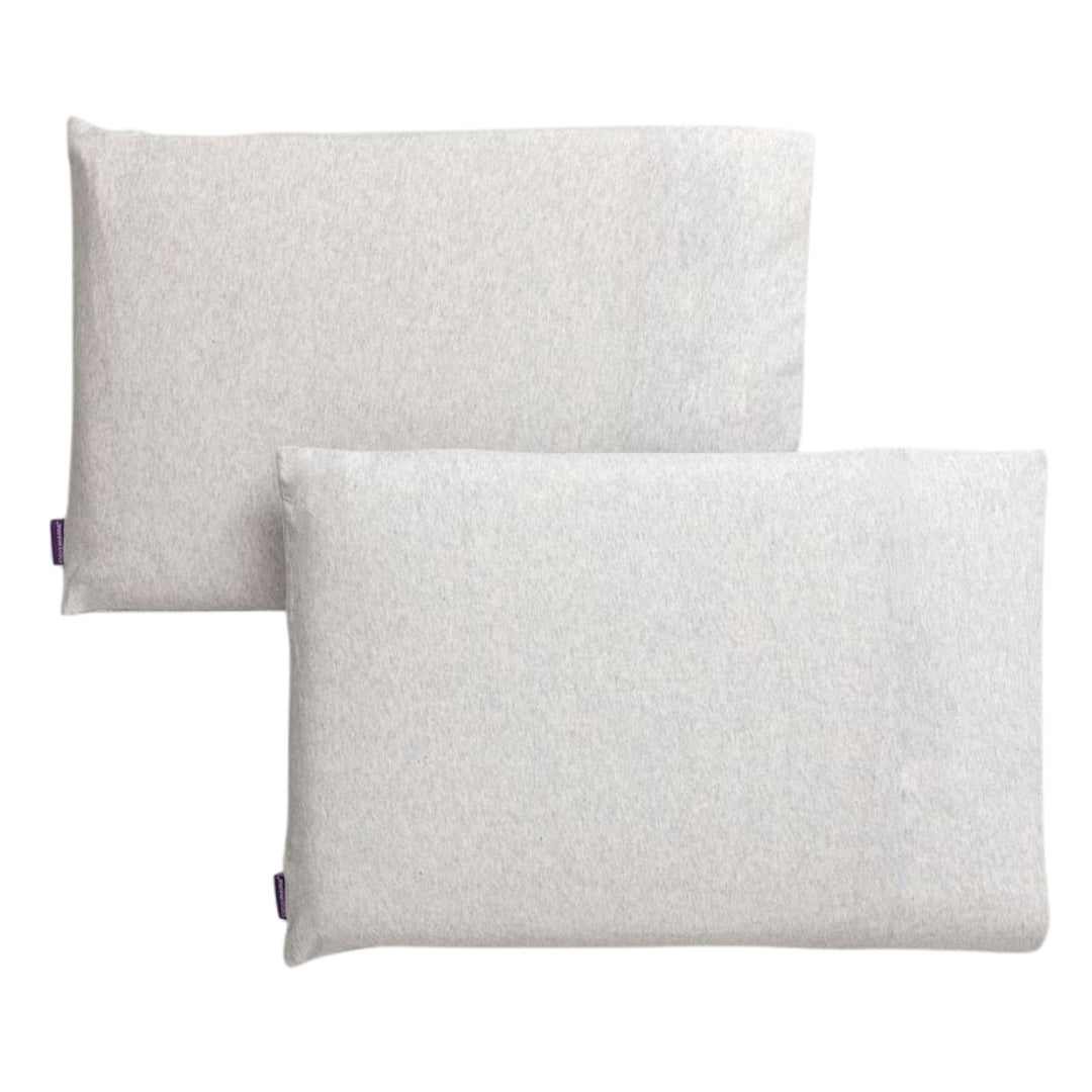 ClevaMama Jersey Cotton Junior Pillow Case 2pk Grey