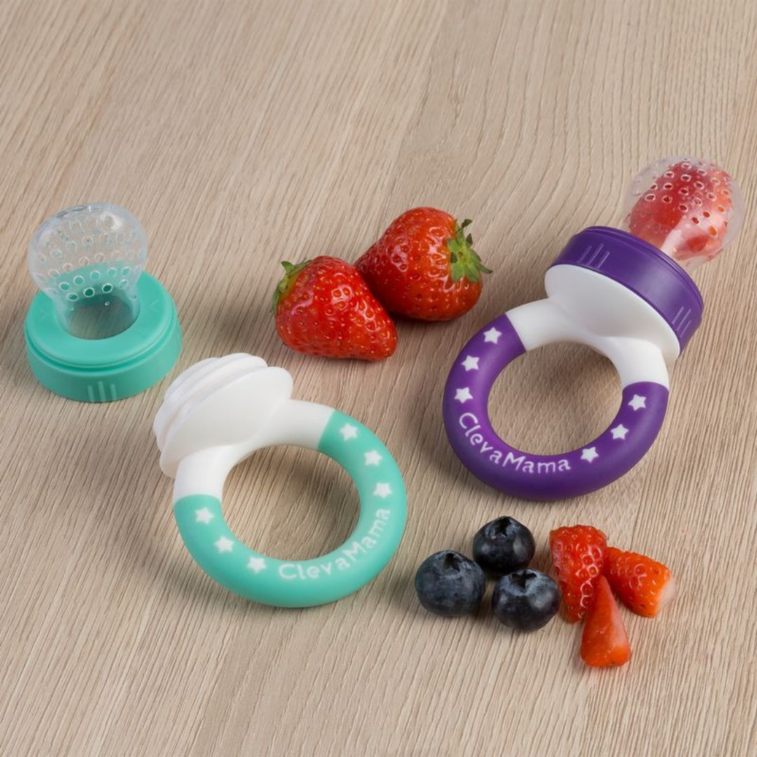 ClevaMama ClevaFeed Twin Pack Silicone Self Feeder with 4 Teats