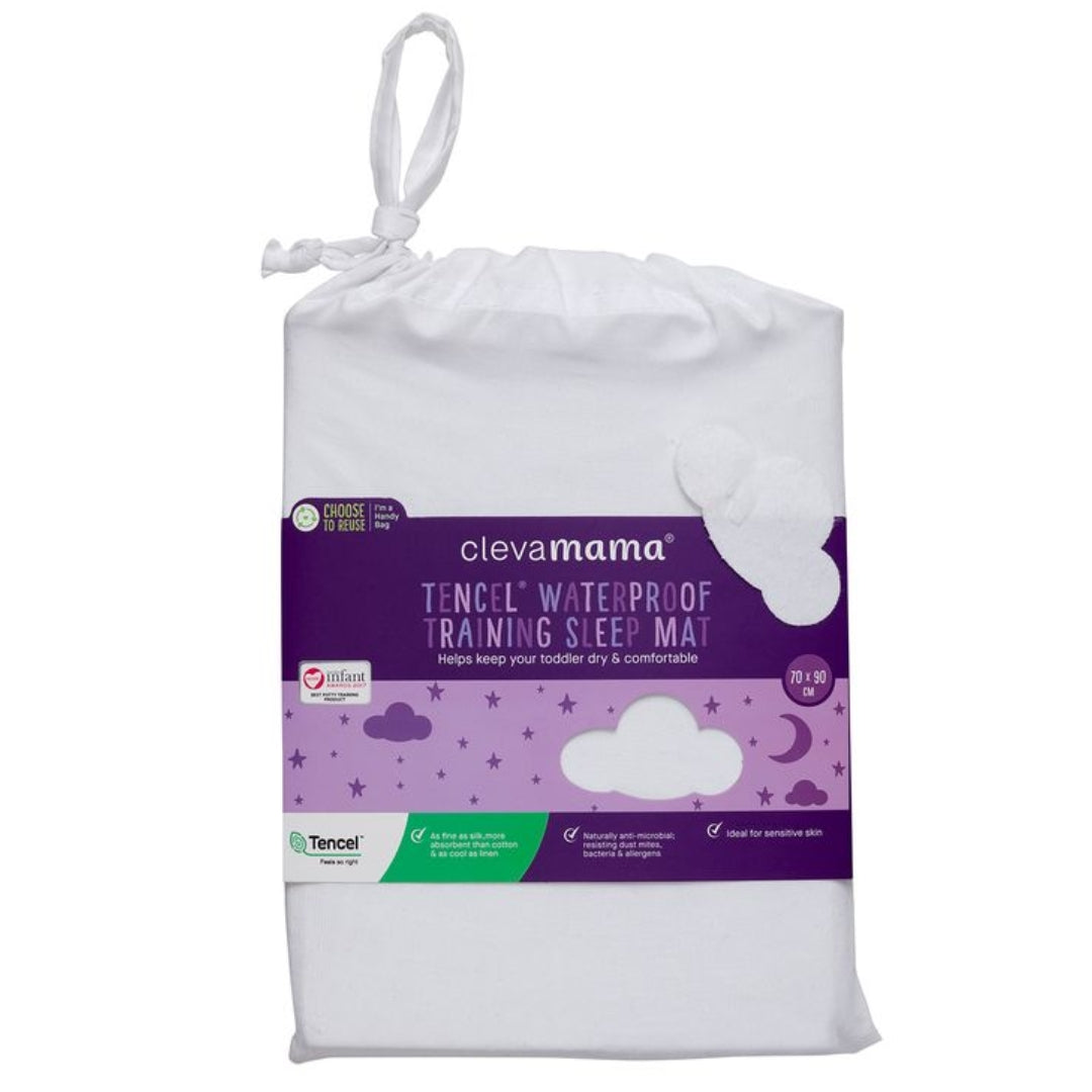 ClevaMama Tencel Toilet Training Sleep Mat White