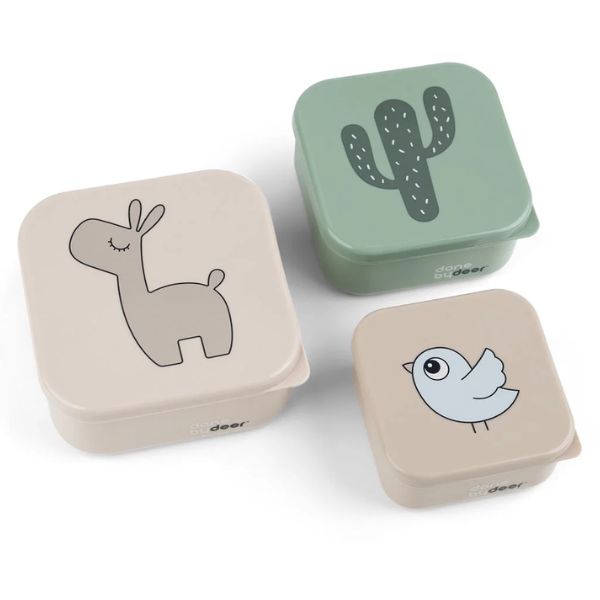 Done By Deer Snack Box Set 3 pcs Deer Friends Sand Mix