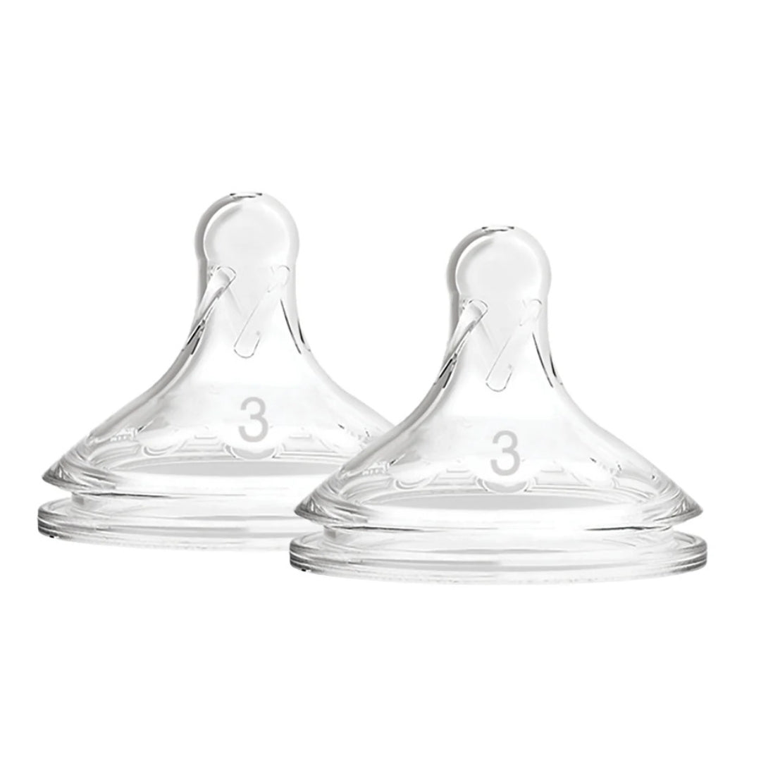 Dr Brown's Level 3 Anti Colic Wide Neck Options+ Teat Medium/Fast Flow 6m+ 2-Pack