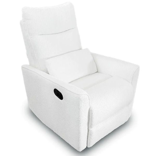 Eldita Lily Reclining Glider Chair White Boucle
