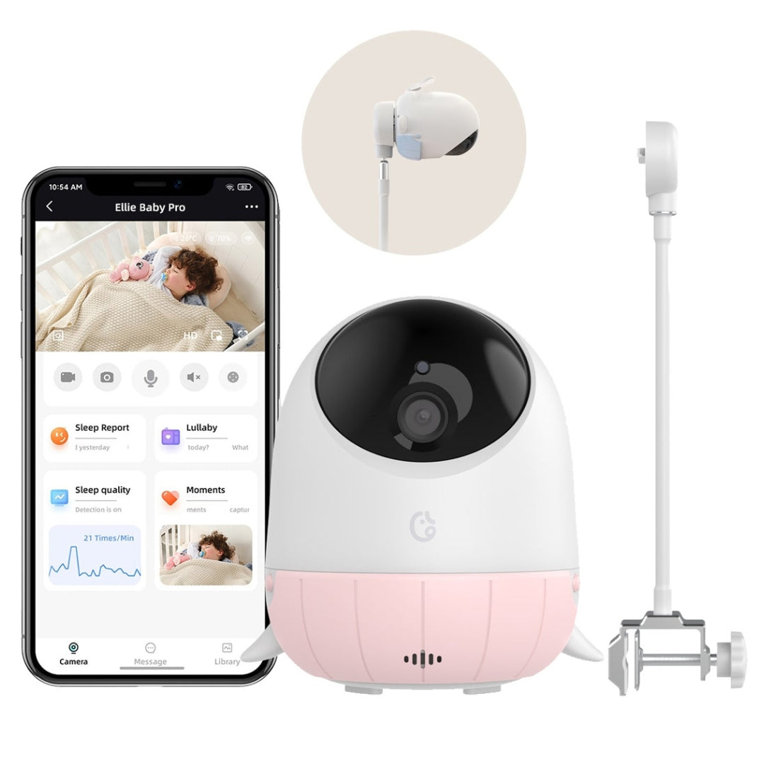 Ellie Baby Pro Baby Camera Pink