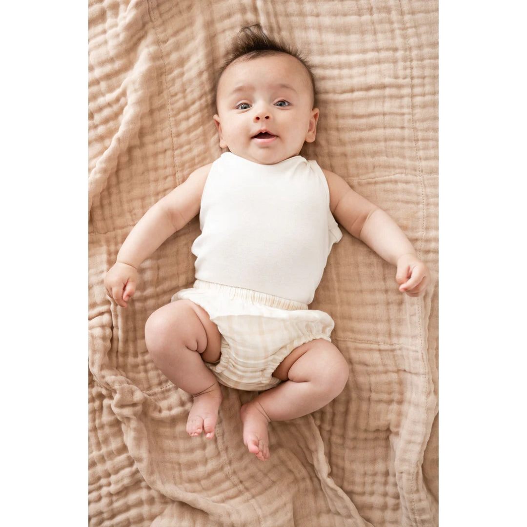 Fibre For Good Undyed Organic Cotton Muslin Wrap Brown