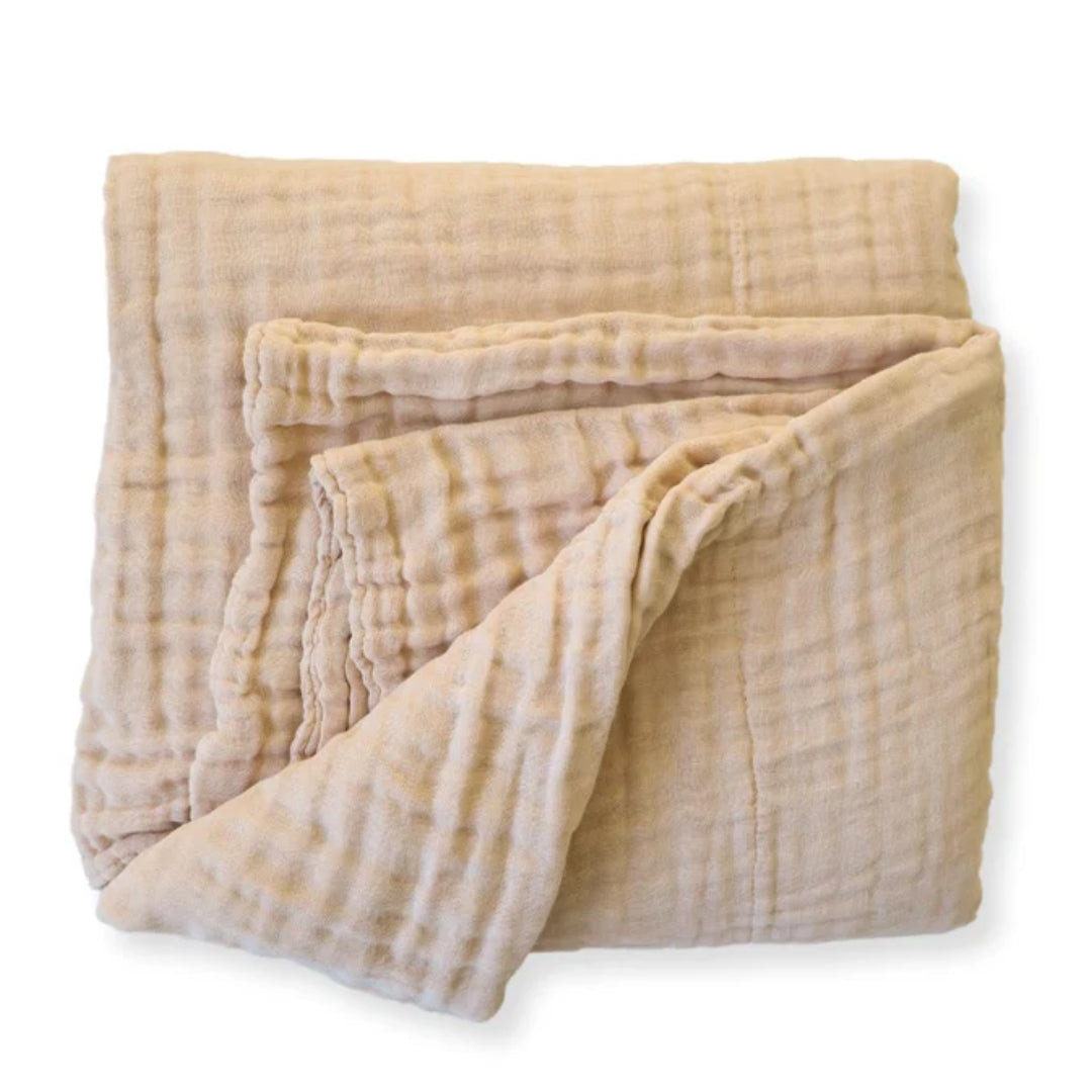 Fibre For Good Undyed Organic Cotton Muslin Wrap Brown