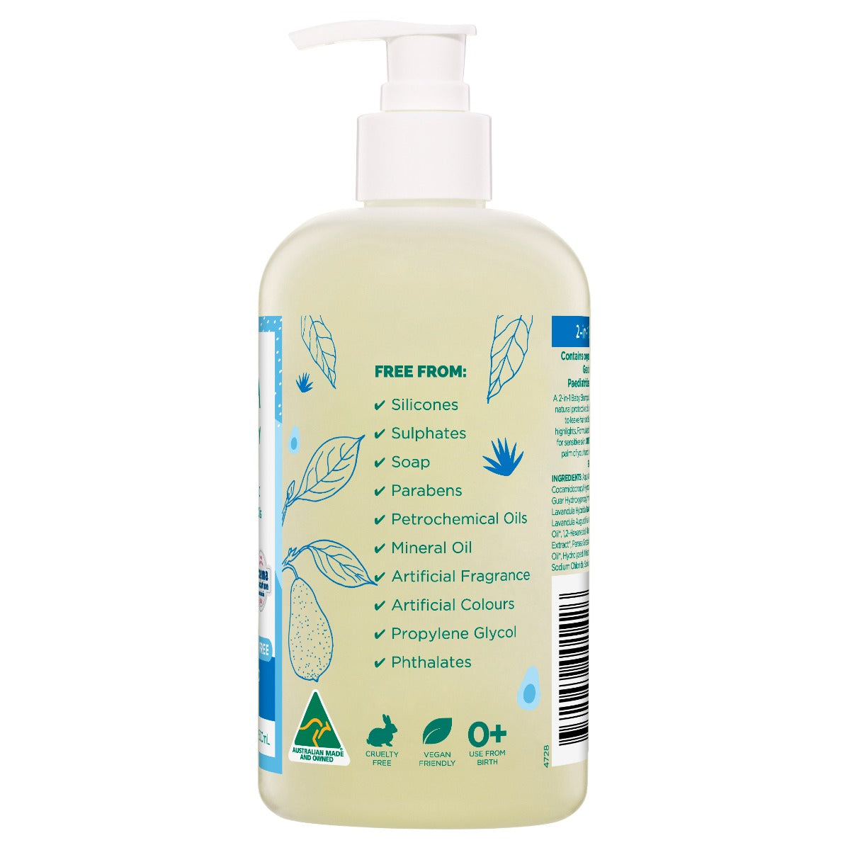 Gaia Natural Baby 2 in 1 Shampoo & Conditioner 500ml