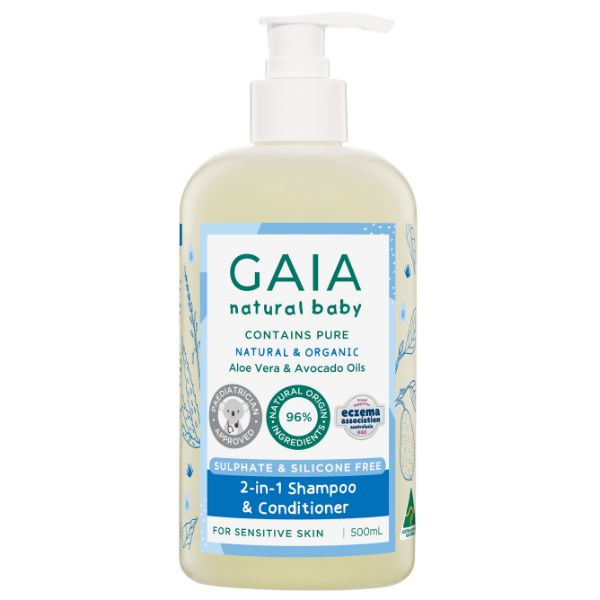 Gaia Natural Baby 2 in 1 Shampoo & Conditioner 500ml