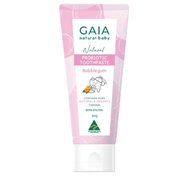 GAIA Natural Baby Probiotic Toothpaste Bubblegum 50g