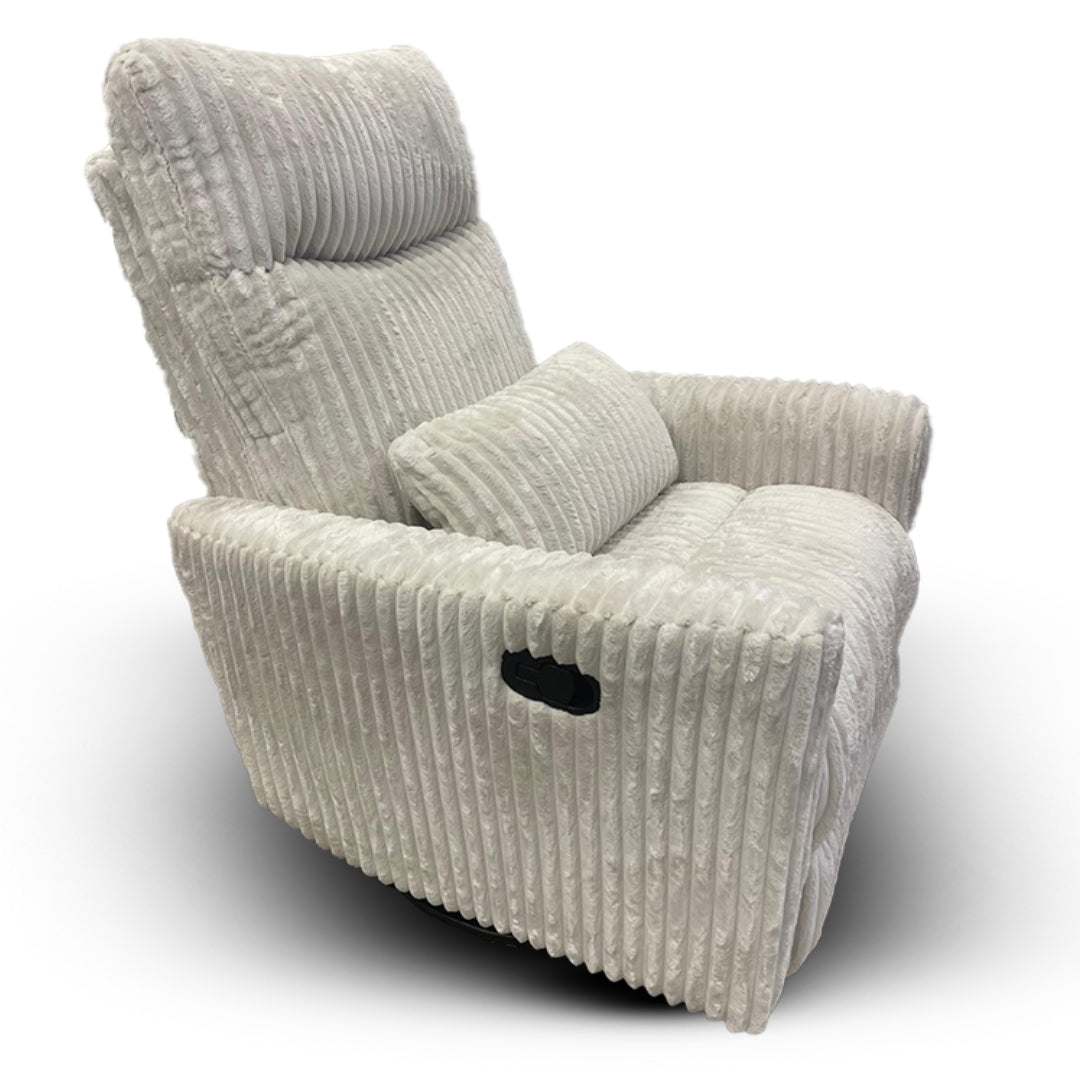 Gusto + Darcy Anesi Reclining Rocking Chair Ivory Jumbo Cord