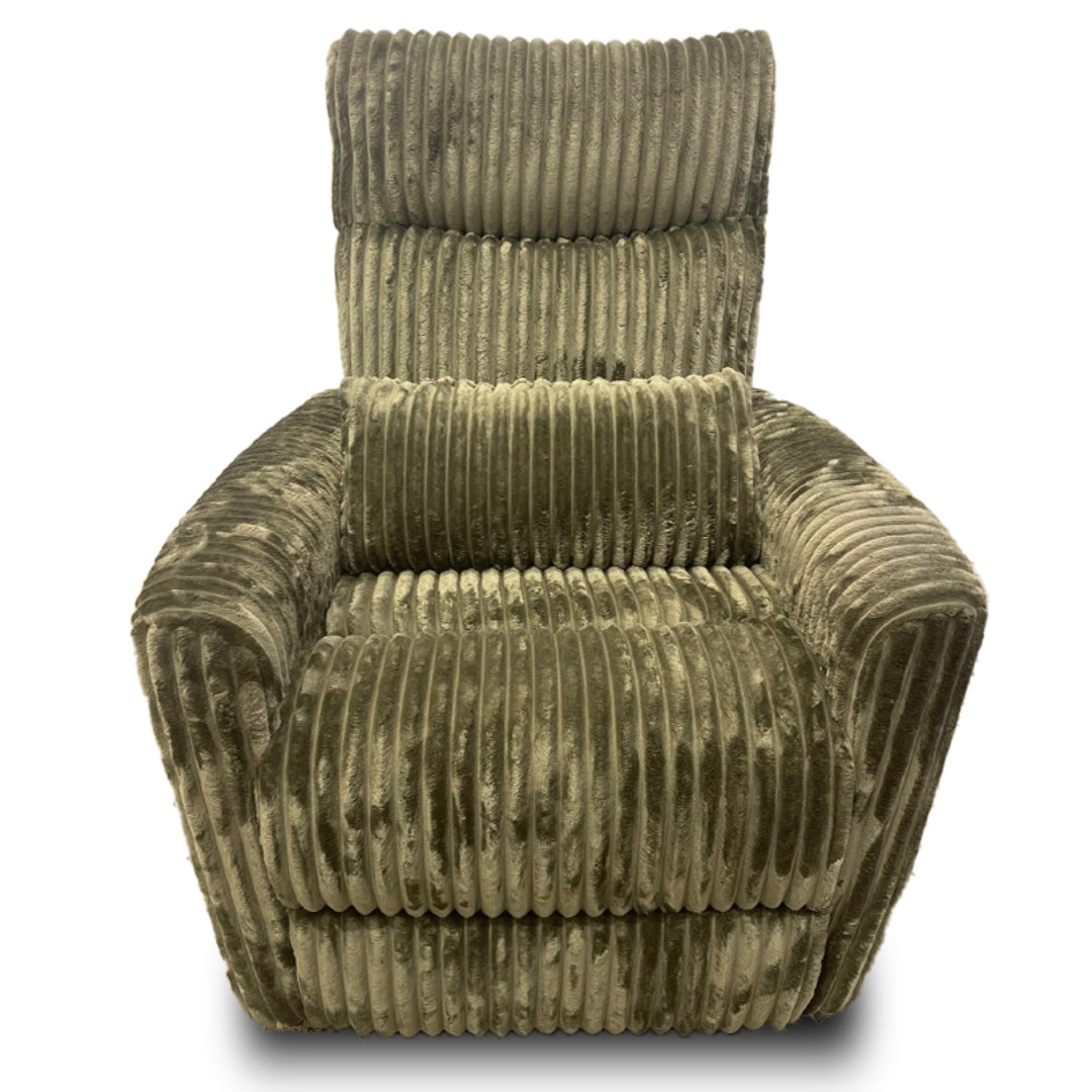 Gusto + Darcy Anesi Reclining Rocking Chair Sage Green Jumbo Cord
