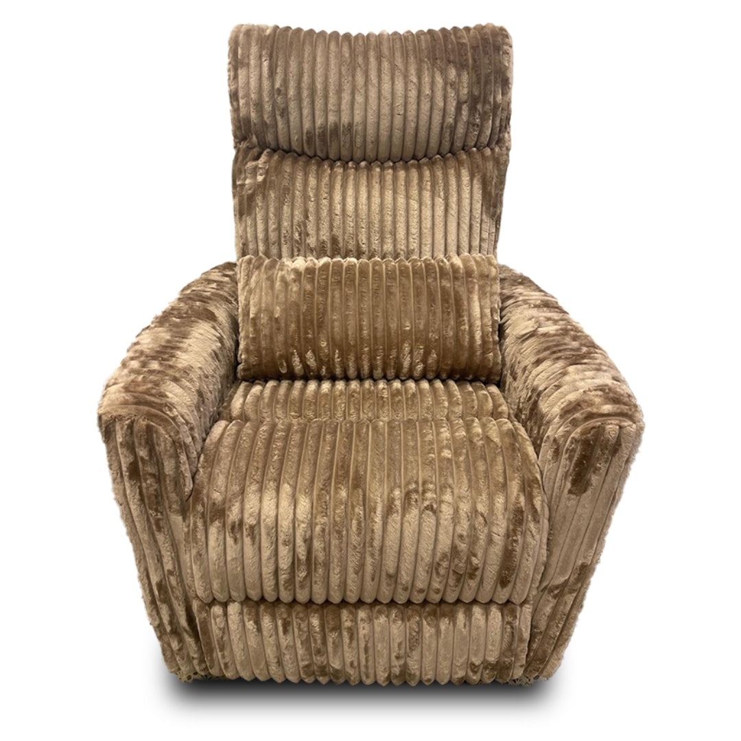 Gusto + Darcy Anesi Reclining Rocking Chair Taupe Jumbo Cord