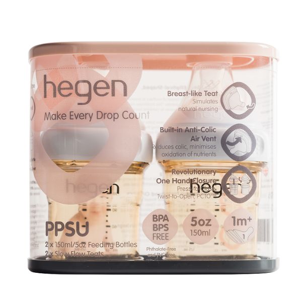 Hegen PCTO 150ml Feeding Bottle PPSU (1-3 Months) 2pk