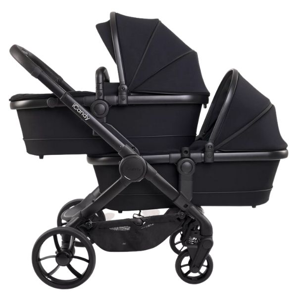 iCandy Peach Twin Pram Black – Baby Kingdom