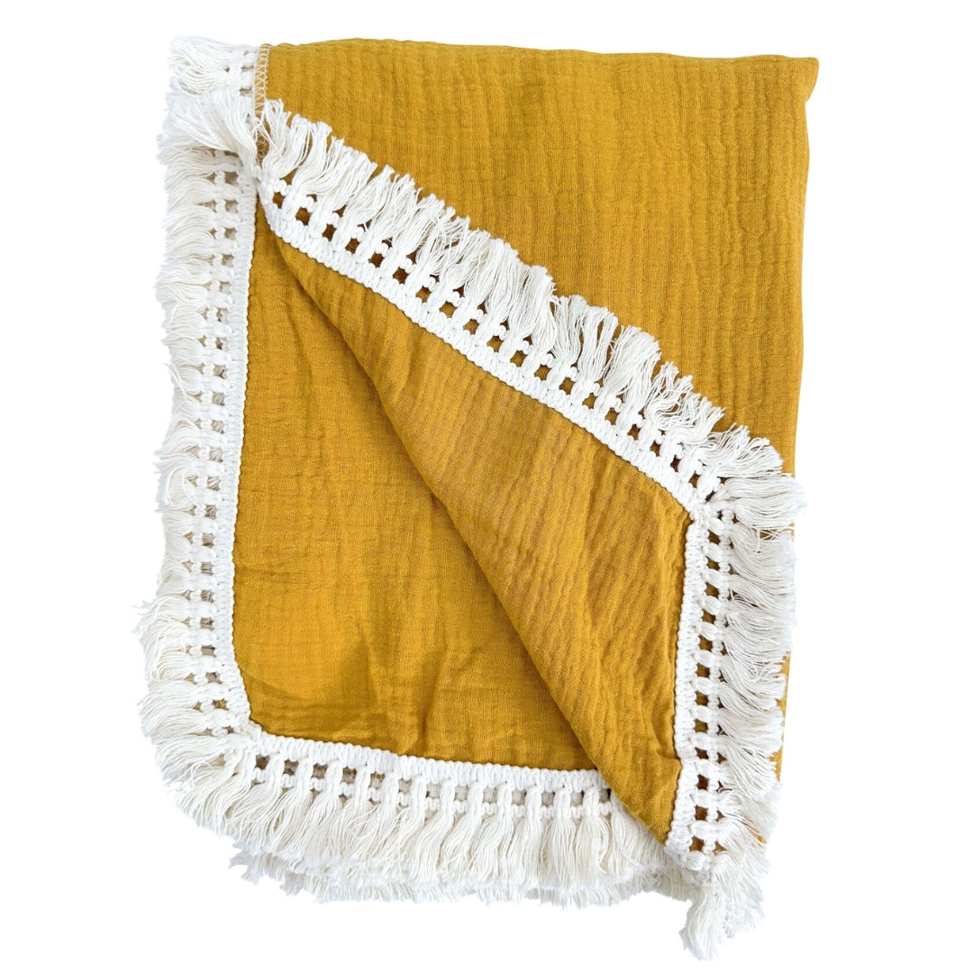 Hazel & Hunter Cotton Throw Sunstone