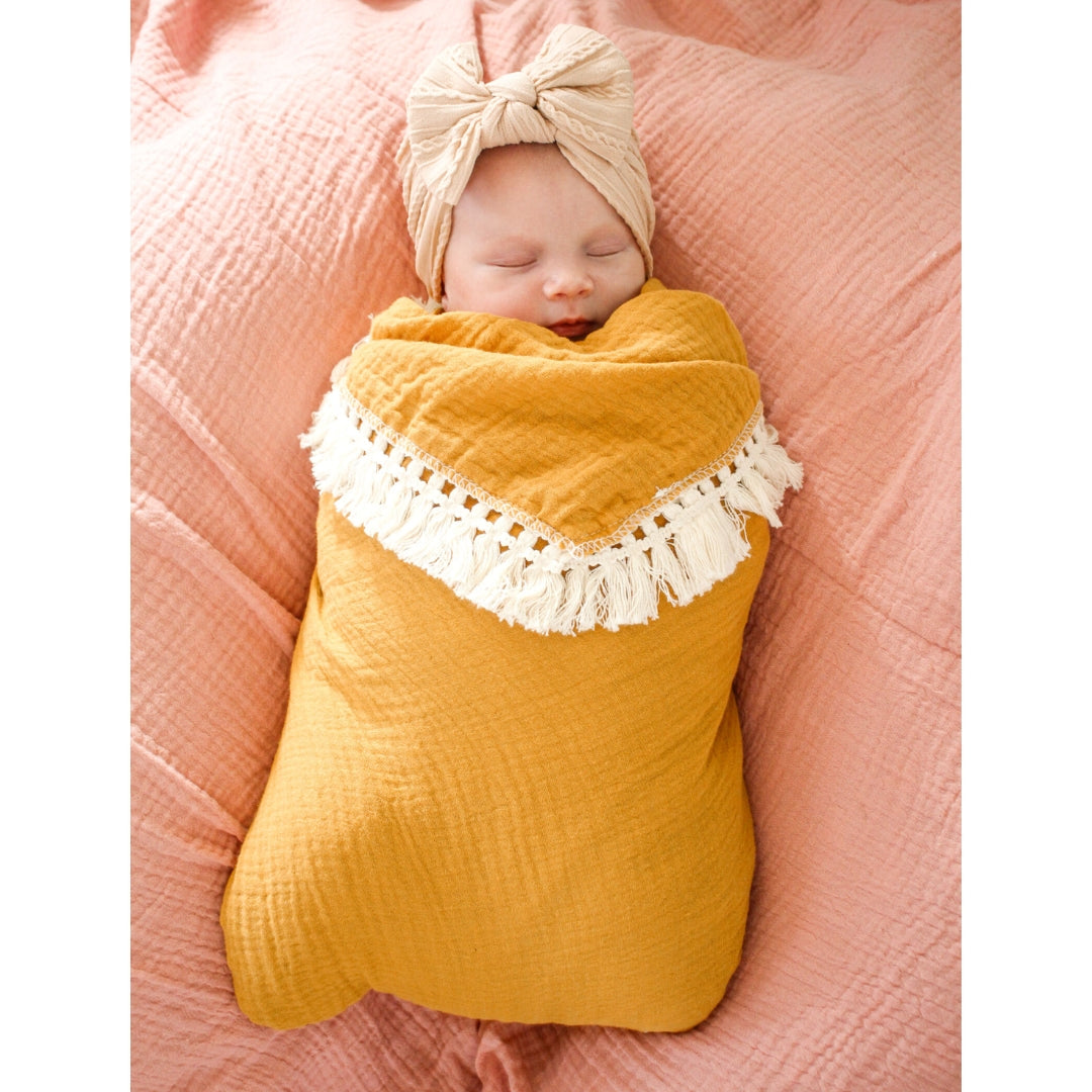 Hazel & Hunter Cotton Throw Sunstone