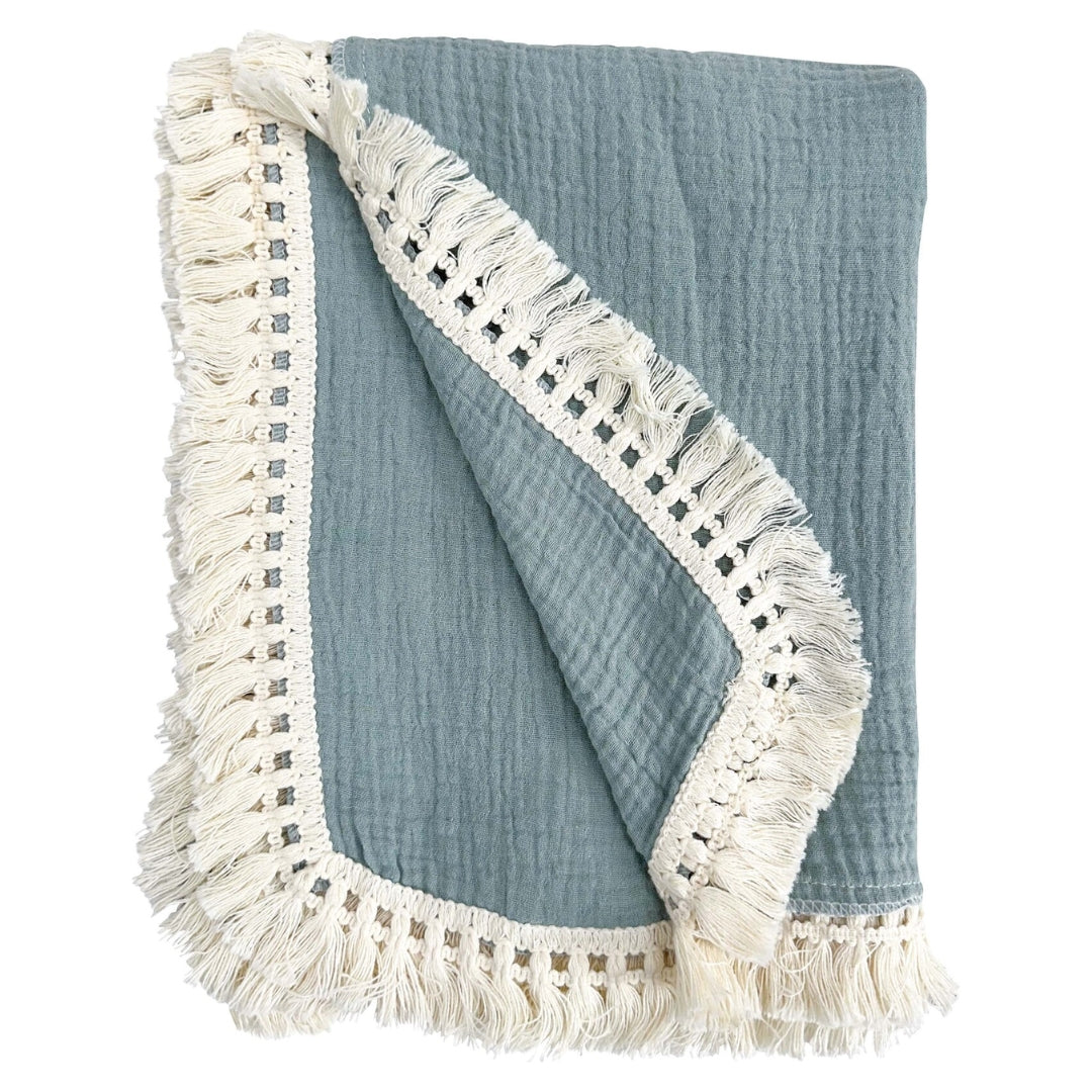 Hazel & Hunter Cotton Throw Tidal