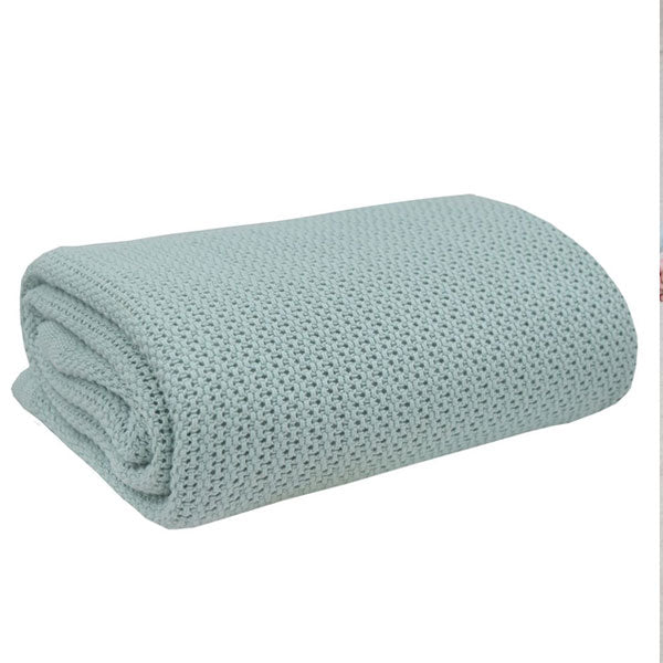 Living Textiles Organic Bassinet/Cradle Cellular Blanket Sage