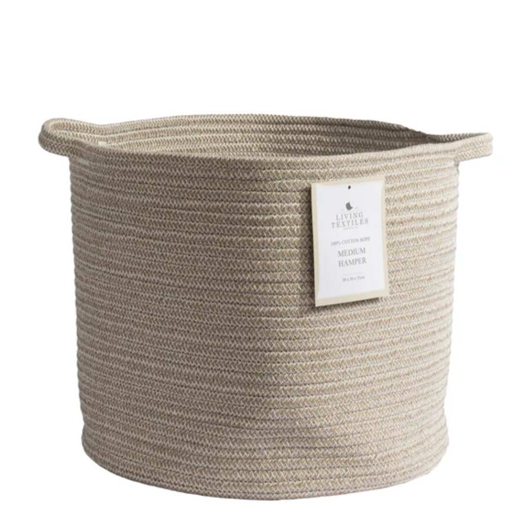 Living Textiles Cotton Rope Medium Hamper Natural