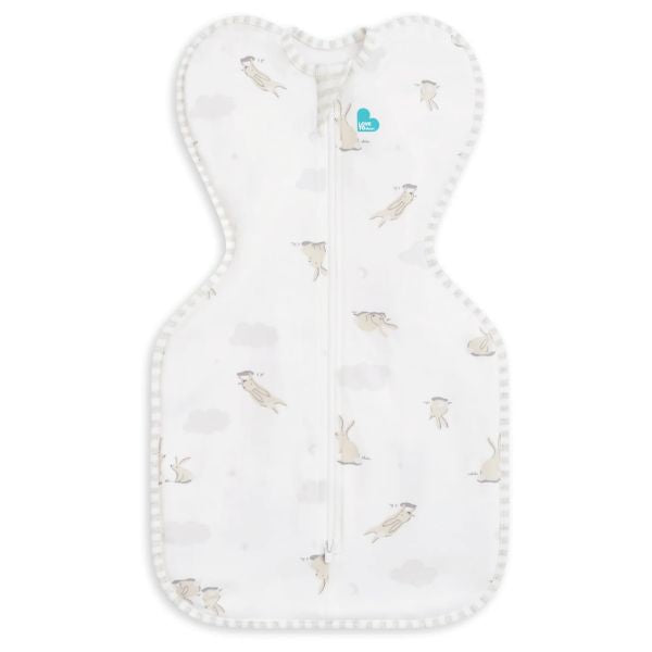 Love To Dream Swaddle Up Original Medium 1.0Tog White Cloud Bunnies