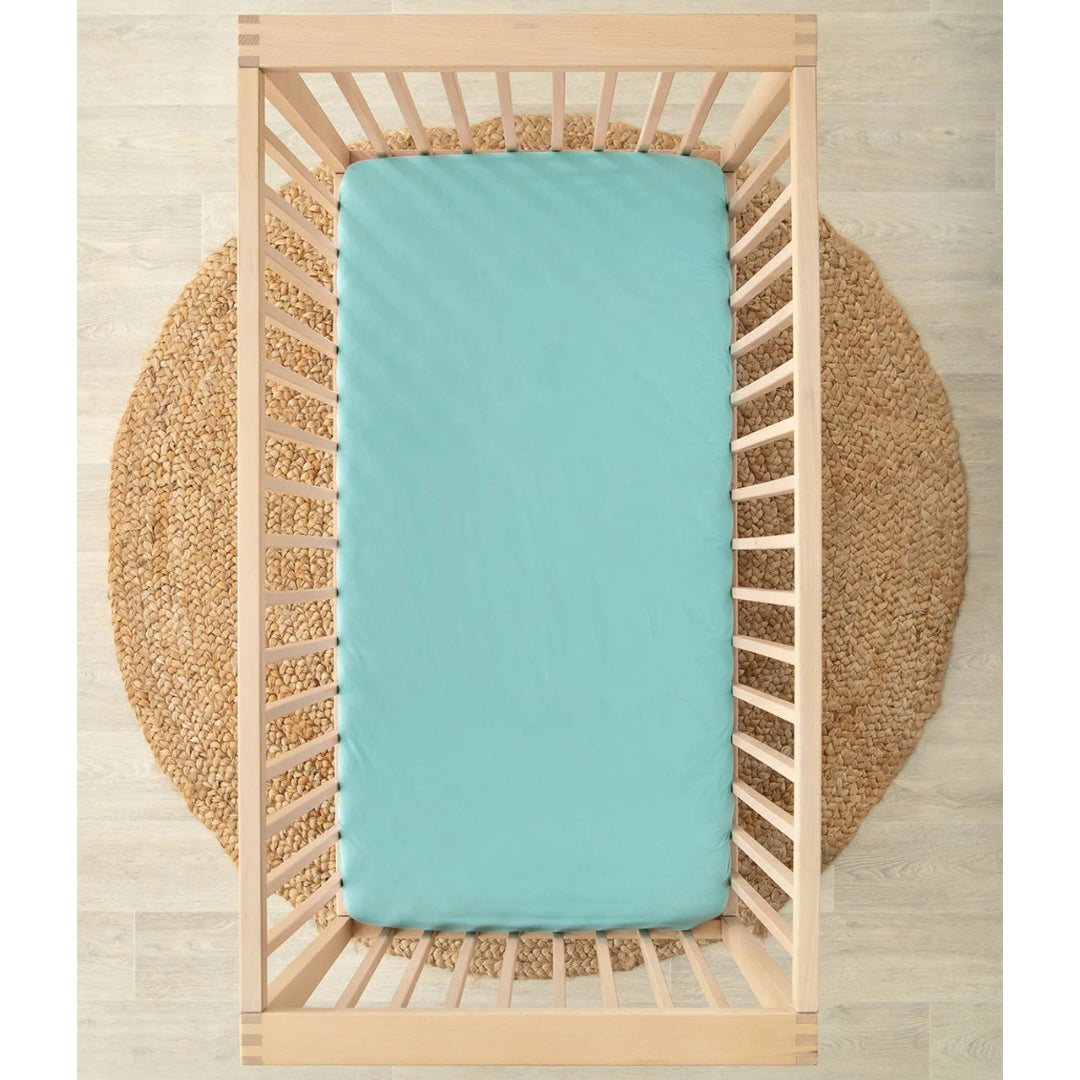 Love to Dream TENCEL Cot Fitted 2 in 1 Waterproof Mattress Protector Sheet MARINE