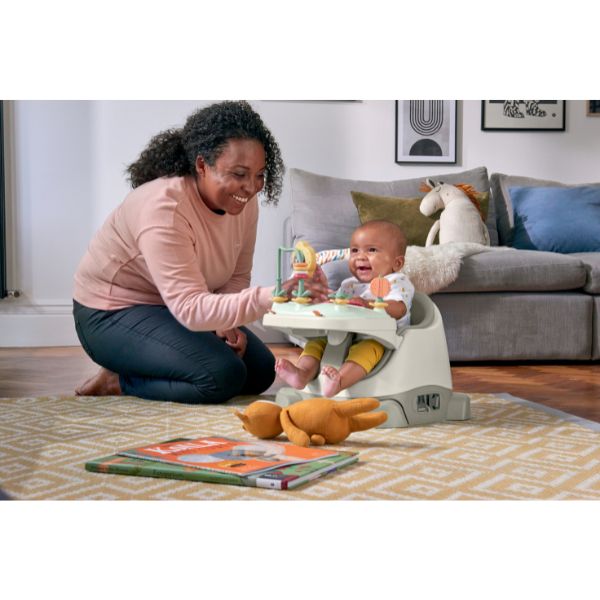 Mamas & Papas Bug 3-in-1 Floor & Booster Seat with Activity Tray Clay