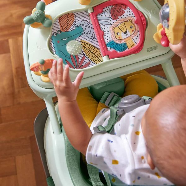 Mamas & Papas Bug 3-in-1 Floor & Booster Seat with Activity Tray Eucalyptus