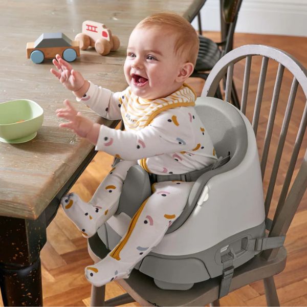 Mamas & Papas Bug 3-in-1 Floor & Booster Seat with Activity Tray Pebble Grey