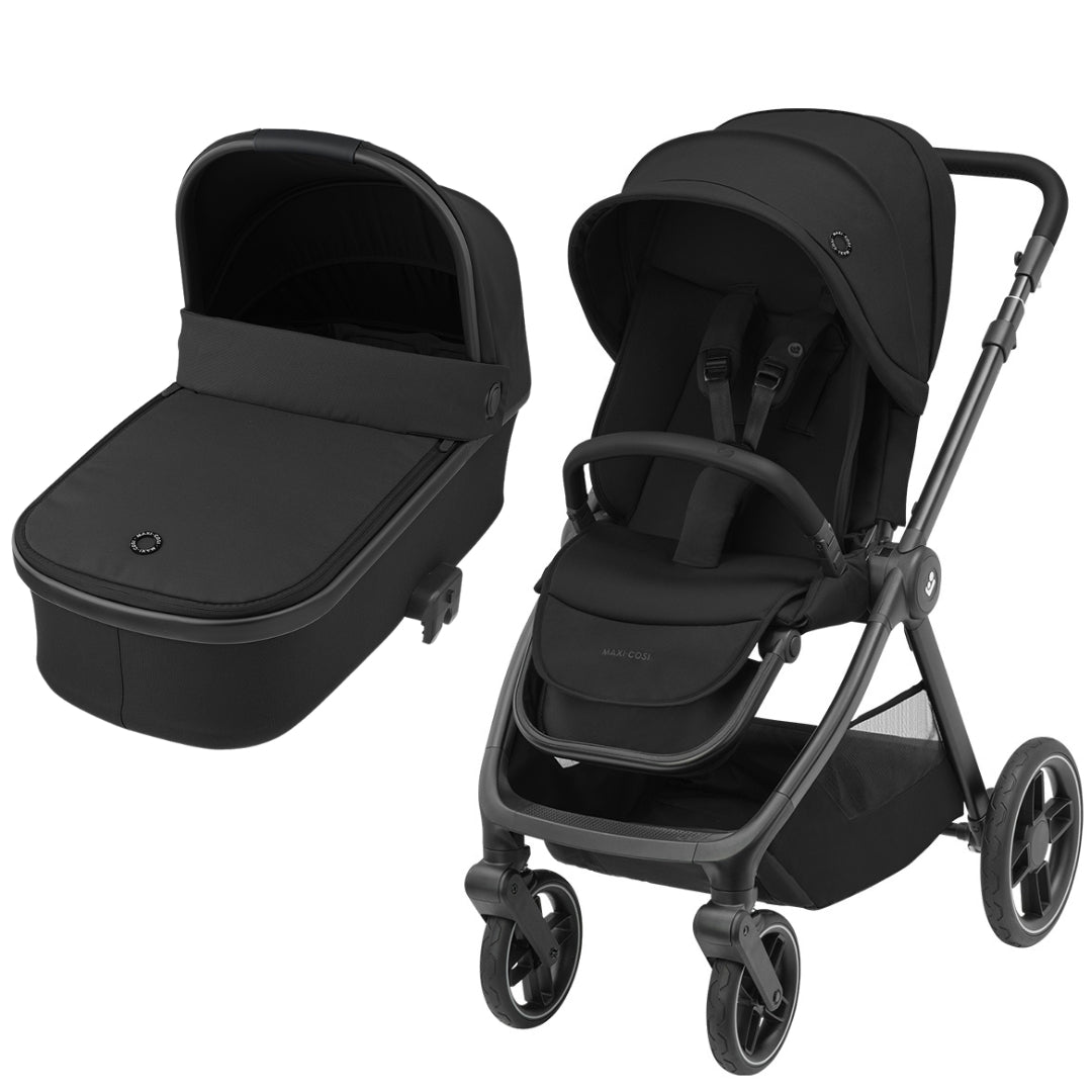Maxi Cosi Oxford Stroller Essential Black with Oria Bassinet