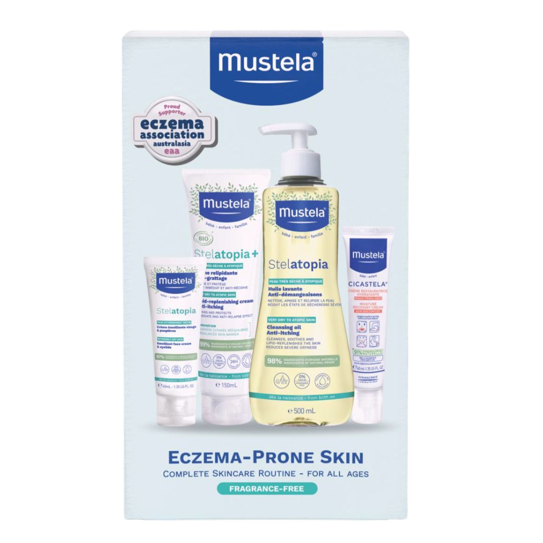 Mustela Eczema-Prone Skin Complete Skincare Routine - All Ages - Fragrance Free