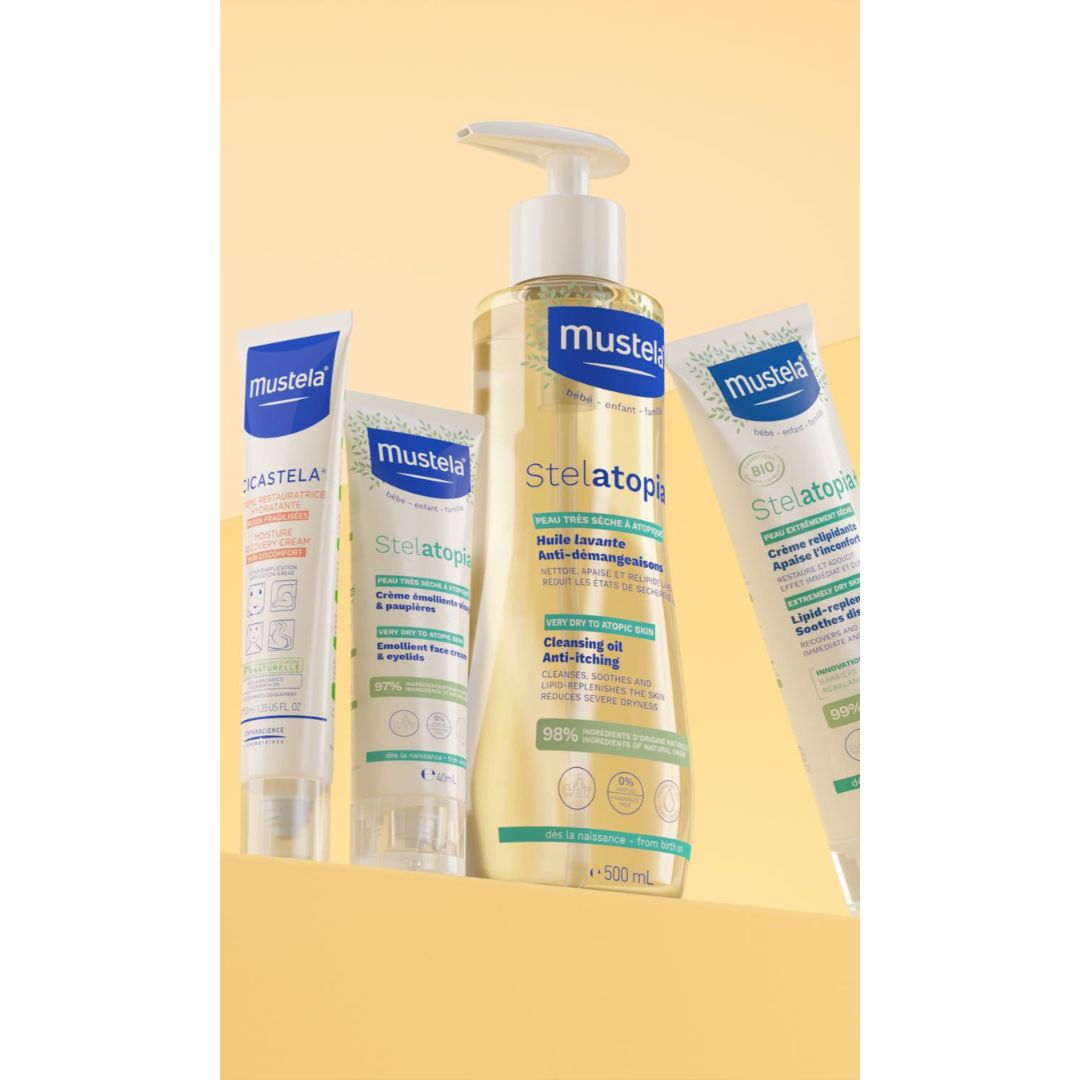 Mustela Eczema-Prone Skin Complete Skincare Routine - All Ages - Fragrance Free
