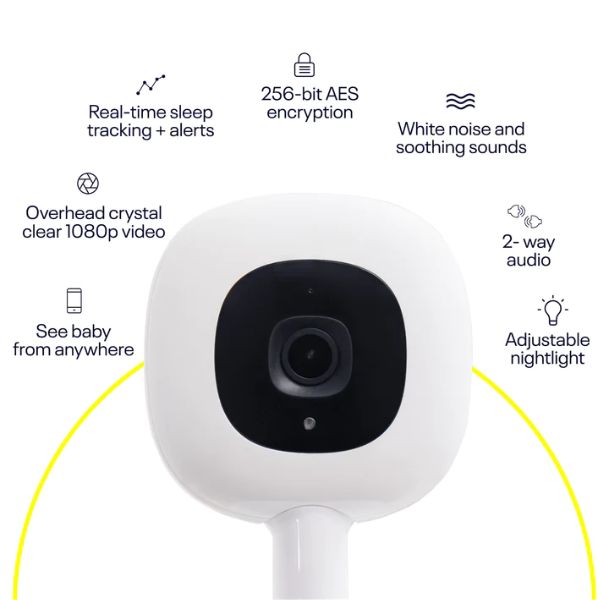 Nanit Pro Baby Monitor & Wall Mount Black + Multi Stand Black