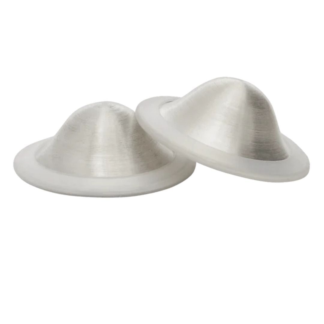 New Beginnings Pure Silver Nipple Cups Medium 2pk