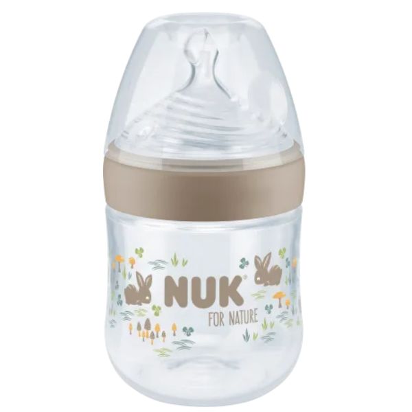 NUK For Nature 150ml Silicone Bottle with Temperature Control Cream