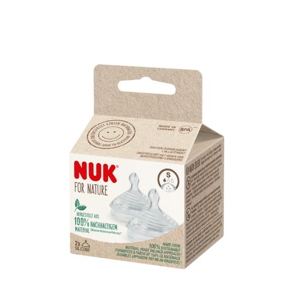 NUK For Nature Silicone Teat Small 2pk