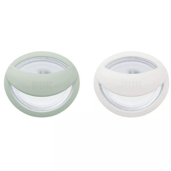 NUK MommyFeel Soothers 0-9 Months Mint/Off White 2pk
