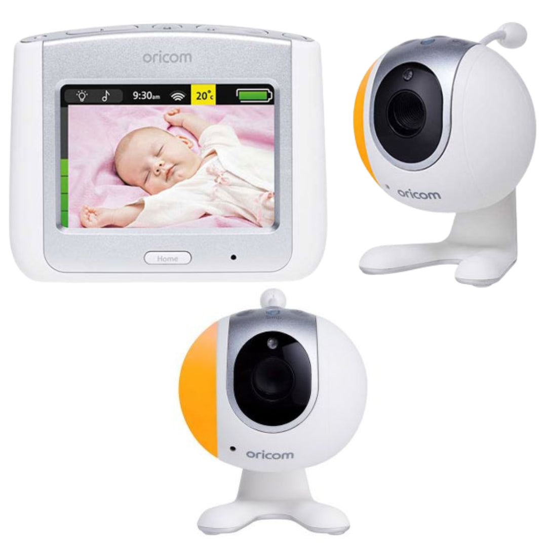 Oricom Secure860 Touchscreen Video Monitor (Silver) + Additional Camera