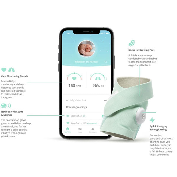 Owlet Smart Sock 3 Mint Green