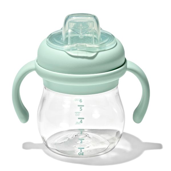 OXO TOT Transitions Soft Spout Sippy Cup With Removable Handles 6oz Opal