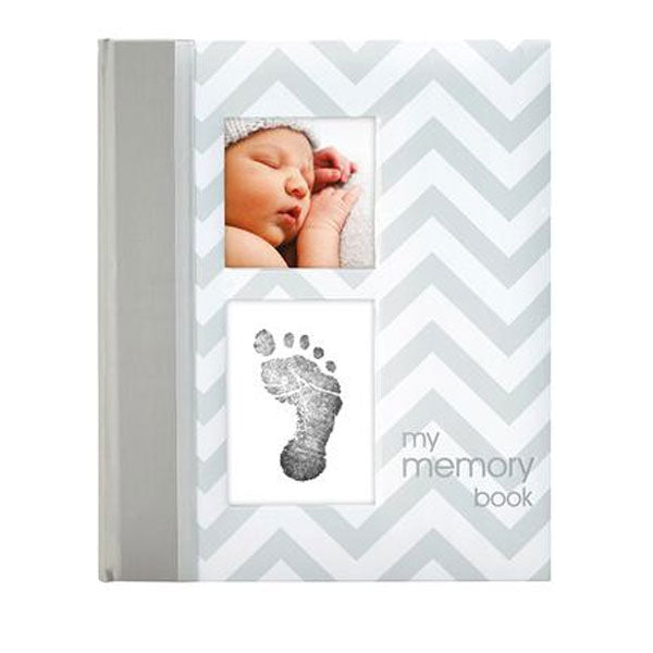 Pearhead Baby Book Chevron Grey