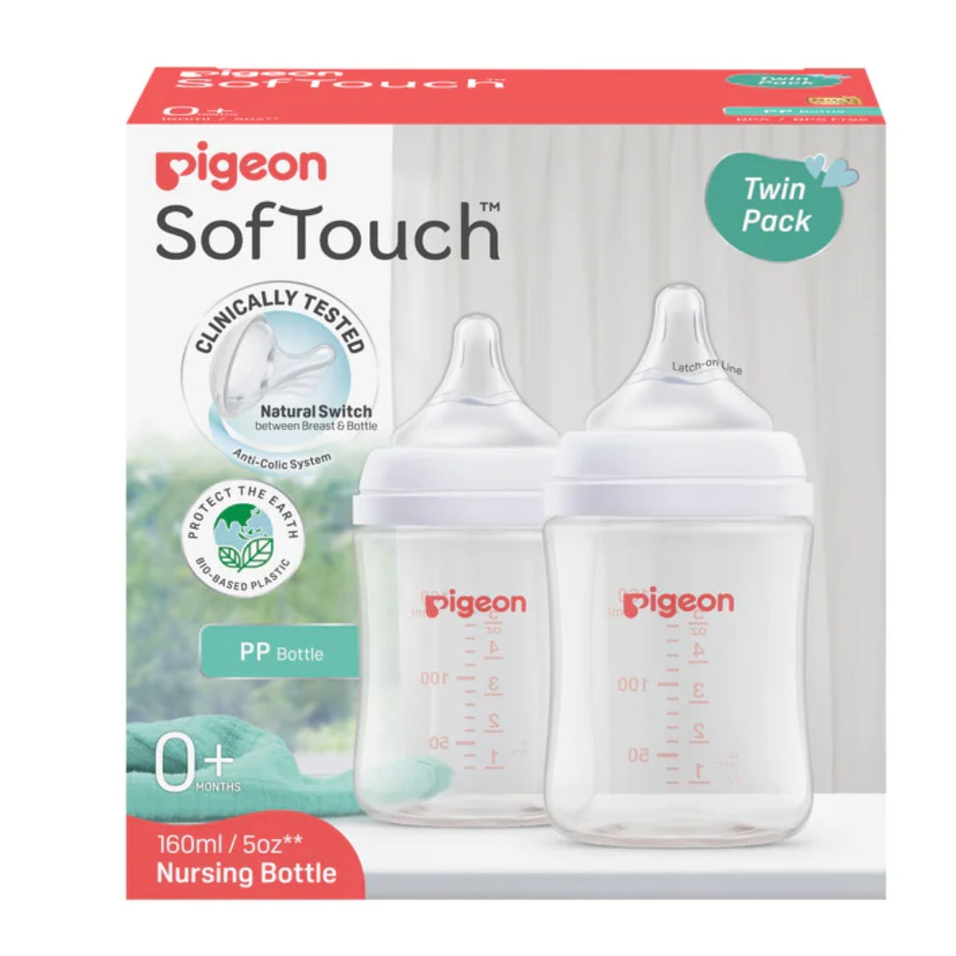 Pigeon Softouch BPP Bottles PP 160m Twin Pack (0+)