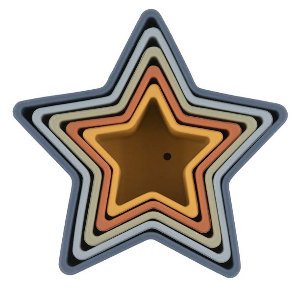 Playground Silicone Nesting Stars Multi Blue
