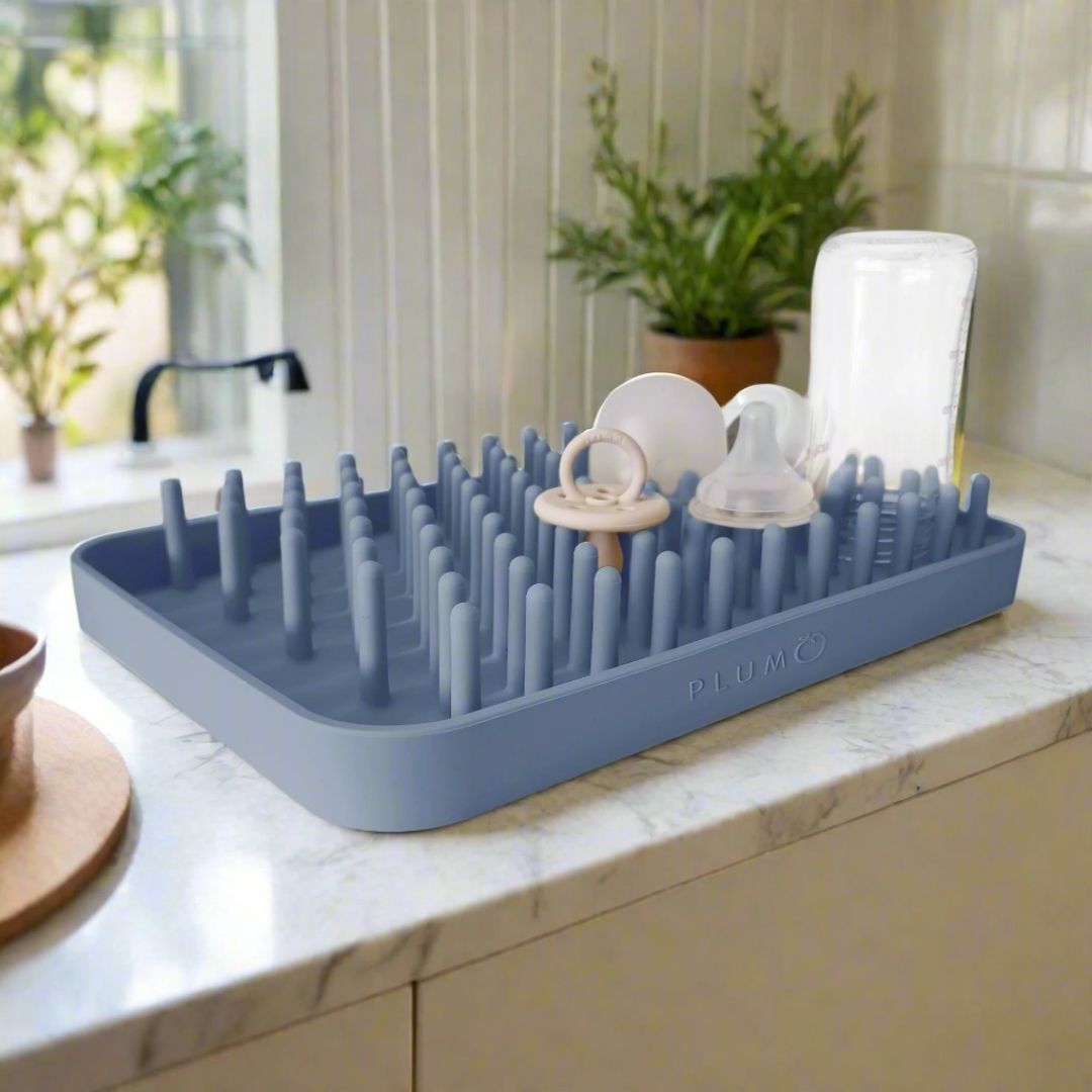 PLUM Silicone Drying Rack Steel Blue