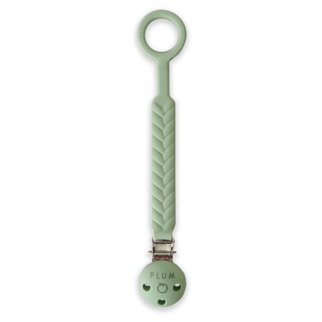 PLUM Silicone Soother Connector Olive
