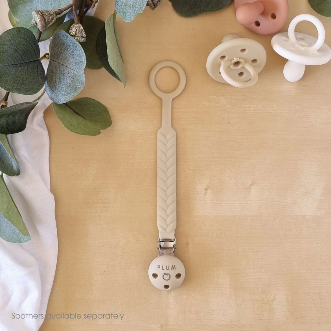 PLUM Silicone Soother Connector Sand